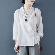개량한복저고리 여성 린넨 저고리 퓨전 긴팔 법복 코튼