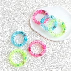 貓咪玩具彩色網管甜甜圈含小鈴鐺3件組，自嗨解悶髮聲逗貓豐容玩具, 1個, （內含小鈴鐺）甜甜圈【1個】【顏色隨機】