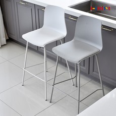 [한샘X모빌리] 1+1 디오 바체어 절삭가능 식탁의자 카페의자, 02.디오 바체어 그레이 60cm 2개, 2개