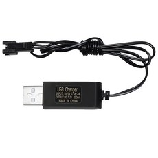 올칩 7.4V 리튬 배터리용 SM-2P USB 충전기 RC카 드론 보트 호환 충전 케이블, 1개, (SM2P) 7.4v USB충전기
