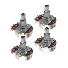 FLEOR 4pcs 18mm 롱 샤프트 기타 전위차계 냄비 오디오 톤 볼륨 스위치 제어 A250K B250K A500K B500K 옵션, [01] 4pcs B500K