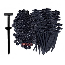 ZOXSDAH 150피스 나일론 범용 케이블 타이 버클 튼튼한 셀프 잠금 지퍼 타이 자동차 수리 와이어 번들링 가정 및 차고 관리를 위한 자외선 방지 플라스틱 패스너(1, 300pcsblack Simple Packaging