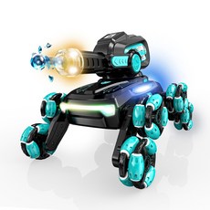 SUUNI 원격 조종 탱크 어린이 장난감 오프로드 보이즈 자동차 선물 특수 오프로드 사출, 1개, 녹색