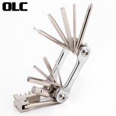 OLC 미니 자전거 육각렌치 휴대용 공구세트, 실버, 1개