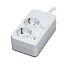 신성 다조아 국산 개별 스위치 2구 16A 멀티콘센트, 화이트, 1개, 1.5m