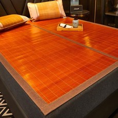 싱글 더블 아이스 실크 접이식 대나무 매트 이중 용도 학생 기숙사 여름 빨대, [05] 90x190cm, [01] Army Green, 01 Color-4