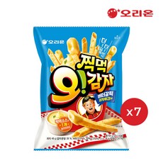 오리온 찍먹 오감자 버터갈릭 감자튀김맛 스낵 과자, 64g, 7개