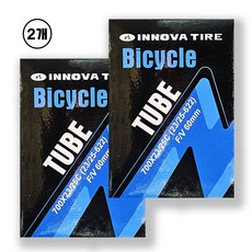 이노바 경량 라이트 사이클 픽시 로드 튜브 700X23/25C 프레스타 벨브 60mm, 2개