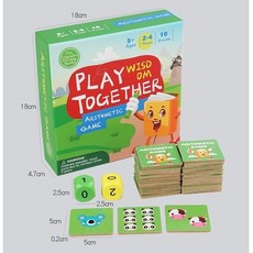 木製玩具E1I 兒童算數遊戲拼圖拼板，數學啟蒙早教益智玩具，數字配對學習, 1個, 彩盒