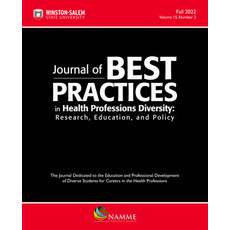 (영문도서) Journal of Best Practices in Health Professions Diversity Fall 2022: Research Education and... Paperback, Wssu School of Health Sciences, English, 9781469679549