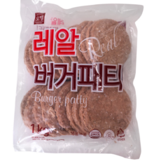[오뗄] 레알버거패티 1kg, 2개