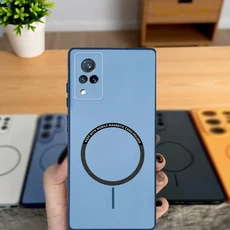 Vivo V21 전화 케이스 vivo 5G 4G 커버 컬러 마그네틱 백, 01 생체 V21 5G, 03 XCK blue
