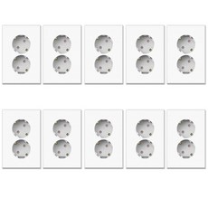 Ti1 접지 45도 2구 콘센트, 10개