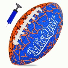 MicQutr 어린이 및 성인용 방수 미식축구 1팩 수영장 해변 호수용 23.5cm(9.25인치) 워터 풋볼 여름 수상 게임 야외 활동을 위한 부드러운 그립 더블 레이스 풋, 1Pack-Blue
