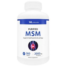 ML Naturals MSM 2 000mg (1회 제공량당) – 식물성 캡슐 360개 - 메틸설포닐메탄, 360, 1개