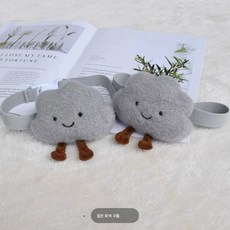 커튼 밴딩 캐릭터 커튼 버클 한 쌍 심플 모던 볼 액세서리 부자재 큐티 피규어 스트랩 스트랩, 3대 6개, 진회색 구름