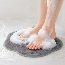 로엔시아 발씻는매트 풋브러쉬 발세척 브러쉬 욕실 발닦이, 회색, 1개, 1개입