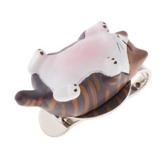 남녀공용 새끼 고양이 골프 공 마커 밝은 색상 경량 마크 위치 창의적인 골프 가방 액세서리 모자 클립 골프 선물, 01 Dark Brown