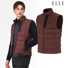 엘르골프 사선 퀼팅 믹스 경량 다운 베스트 6J71451501CJDH5344064