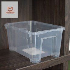 이케아 SAMLA 삼라 투명 수납함 보관함 28X19X14CM 5L 미니리빙박스 뚜껑정리함 투명리빙박스, 1개