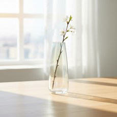 탁상용화병 투명 유리 꽃병 식탁용 홈데코, 1개
