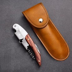 모과나무 2단 원목손잡이 묶음 와인오프너+가죽케이스 23214pc 1(pc), 케이스포함(1110)