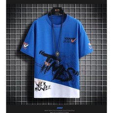 套裝男 夏季薄款運動套裝 休閒套裝 寬鬆涼感 短袖T恤 短褲套裝 潮流百搭運動套裝