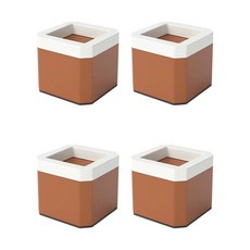 가구 라이저 의자 다리 리프트 소파 테이블에 대한 조용한 미끄럼 방지 충격 흡수 침구 액세서리, 브라운 스퀘어