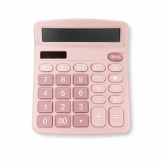 다용도 사무 가정 탁상용 파스텔 계산기, 1개, 핑크