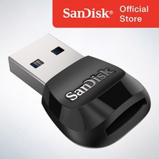 샌디스크 마이크로 SD카드 리더기 QuickFlow UHS-I SDDR-B731, 1개, BLACK