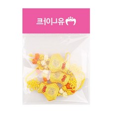 한복매듭 전통 노랑 복주머리 매듭 고리 3개입 공예 재료 X10개 79000EA 1EA