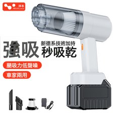 徠本 無線車載吸塵器, 1個, LT-6635有刷吸塵器-基礎款白色(5節電池)