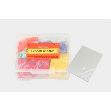 도서관 어린이집 사고력 수학 대칭거울 패턴 블럭 124pcs 나무블럭, 1개