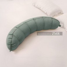 긴 베개 여성 수면용 성인 옆으로 자는 다리 받침대 남성 침대용 베개 분리 및 세탁 가능, 일반 모델: 1.2m 폭 28cm 높이 25cm, 대나무 녹색