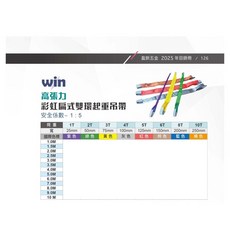 WIN 五金 10T 尼龍吊帶 - 3M 至 10M 布帶 5倍安全係數 起重吊帶 雙環吊環 工程安全, 1個