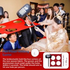 신랑 픽업 행사용 대형 풍선 마이크 웨딩 소품 게임 도구 재미있는 처벌용 망치, 1개, 3. 두더지 잡기 천 1개 + 풍선 망치 1개