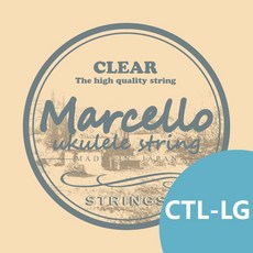 Marcello 烏克麗麗弦 透明 Low G 軟弦 適用於 26吋 Tenor 烏克麗麗 型號 CTL-LG 日本製造, 1個