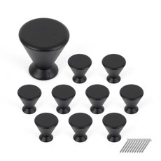 철물이네 가구손잡이 1구 멜로디 대 (볼트 포함) 서랍장 문고리, 10개, 블랙