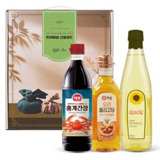 [제프몰] 프리미엄3종 (간장+올리고당+해바라기유)식용유선물세트 설 추석 명절, 1세트, 1.5L