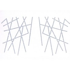 핫픽스 모티브 의류리폼 옷리폼 댄스복리폼 열접착큐빅 - 자켓어깨라인(좌 우)1, 1개, 백색