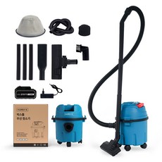[최신형] 빅스톰 무선 업소용 청소기 건습식 진공청소기 배터리 어뎁터 15L, 1개