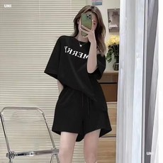 2025新款運動套裝T恤短褲套裝女夏季短袖兩件套潮