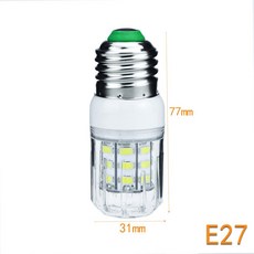 E27 E26 E12 E14 B22 G9 GU10 LED 옥수수 전구 DC 12V 24V 스포트 라이트 7W 27LED 홈 밝은 테이블 책상 램프 실내 조명, Neutral White, 1개