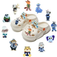 미친 동물 도시 빈티지 실내화리폼 팔찌 꾸미기 세트 토끼 주디 홉스 닉 와일드 벨웨더