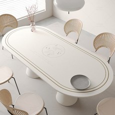타원형 식탁보 방수 식탁매트 방수테이블보2P 방수테이블보 깔개 기름방지 세라믹 방열 대칭, T 아메리카노플라워4, 80x130CM, 2개