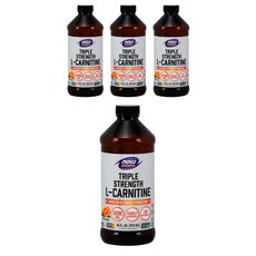 나우푸드 트리플 스트랭스 L-카르니틴 3000mg 시트러스 비건, 3g, 473ml, 4개
