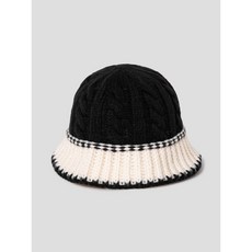 에잇세컨즈 8SECONDS 배색 햇 블랙 1643289, F, 검정색