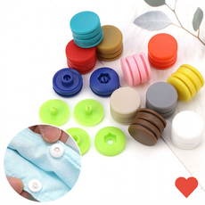 수예용품 똑딱이 단추 펀칭기 가 필요 없는 조립, 1개, 이지단추세트10개 핑크