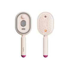 헤어 스프레이 마사지 빗 진동 두피 브러쉬 분무 오일 도포기, 01 pink gift box
