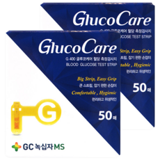 GC녹십자MS 글루코케어 G 400 혈당 측정검사지, 50개입, 2개
